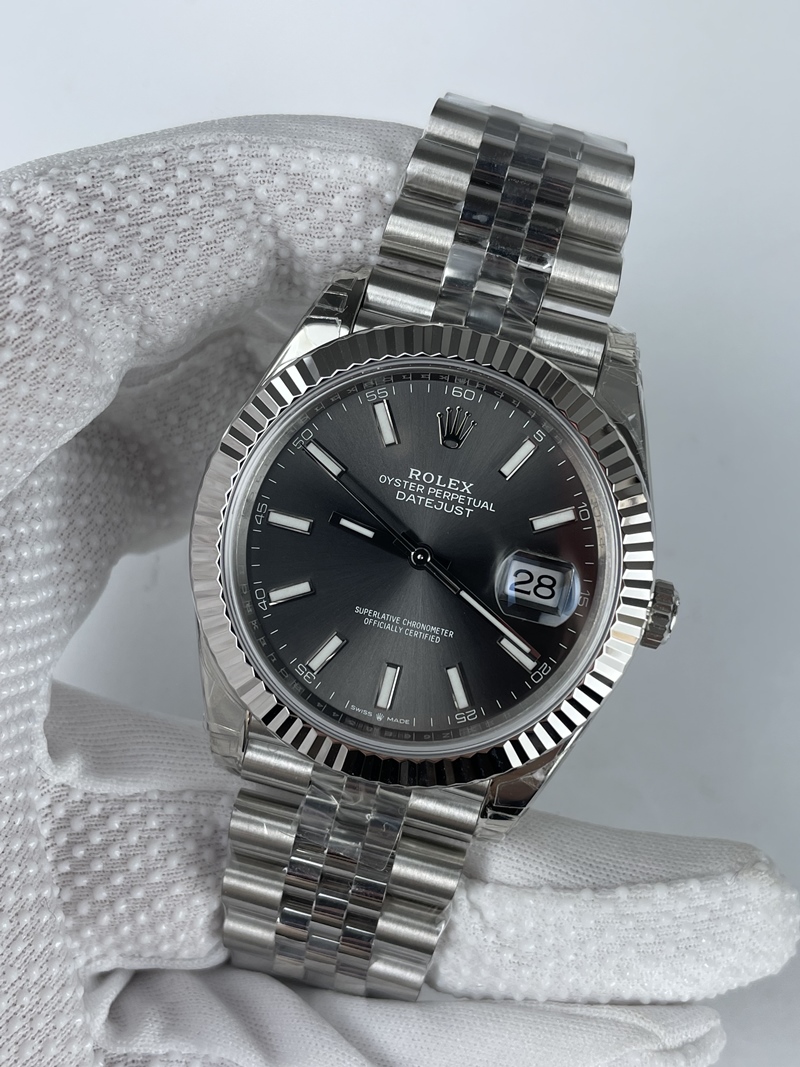 (준비완료/특급배송)NO.2377/VS공장 롤렉스 데이저스트 41미리 그레이 바인덱스 쥬빌레 플루티드
