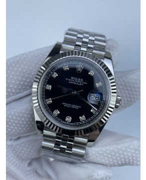 (준비완료/특급배송)NO.3188/롤렉스 데이저스트 126334 41미리 블랙다이얼 다이아몬드 인덱스 QP공장